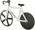 TOUR de PIZZA Bicycle Pizza Cutter - Dual Non-Stick Stainless Steel Cutting Wheels - Dishwasher Safe with Display Stand