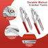 4 2 Pcs Walnut Cracker Tools, Windspeed Nut Crackers Three Opening Clips Nut Shell Openers Tools for Seafood Cracker