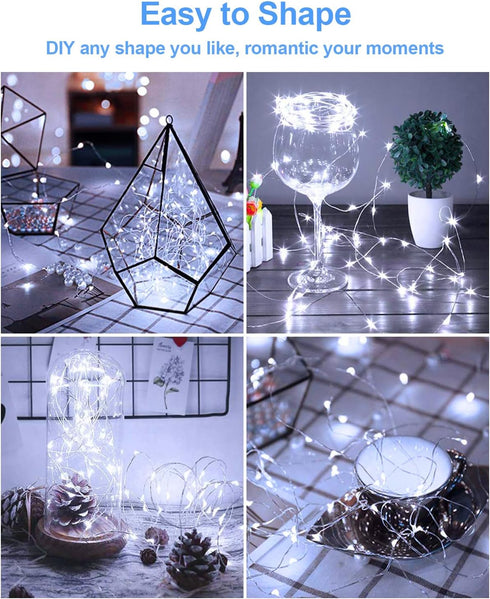 HOBAYS 20 Pack 3.3ft 20 Fairy Lights Battery Operated LED Mini String Lights Copper Wire Twinkle Lights for Mason Jars
