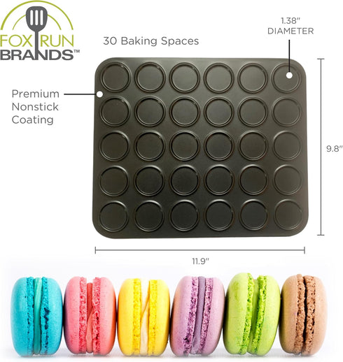Fox Run Mini Macaron Baking Pan, 11.9” x 9.8”