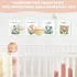 LARTSFRO 10x8 Inch Set 4 Woodland Nursery Animals Bible Verse Decor Wall Art Prints Poster, Cute Baby Forest Nursery