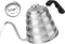 Silver Gooseneck Tea Kettle with Thermometer, 40 oz 1200ml Teapot for Pour Over Coffee, Premium Stainless Steel