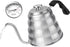 Silver Gooseneck Tea Kettle with Thermometer, 40 oz 1200ml Teapot for Pour Over Coffee, Premium Stainless Steel