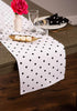 DII Polka Dot Kitchen Collection - Table Runner, 14x72, Black/White Reversible