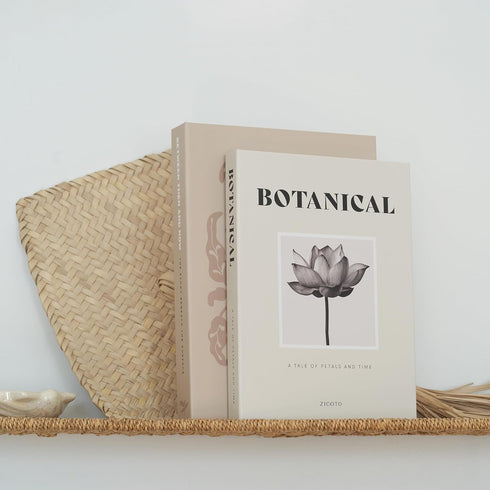 Set 2 ZICOTO Beautiful Decorative Books - of Boxes Enhance Your Coffee Table, Bookshelf or Mantel Decor - Aesthetic