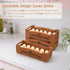 Countertop, 2-Tier 24 YOUEON Wooden Egg Holder for Stackable Egg Crates for Eggs with Handle, Farmhouse Rustic Pinewood