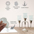 4E's Pack 6 (2.75" Novelty Clear Glass Votive Cups with Peg - of - Tulip Votive for Candelabra Candle Holder, Home