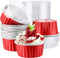 EUSOAR Disposable Ramekins with Lids, 30pcs 5oz Aluminum Foil Cupcake Baking Cups, Mini Cheesecake Pan