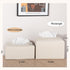 PU Leather Tissue Box Cover, Square Facial Tissue Holder, Griege Paper Organizer for Bathroom, Vanity, Tabletop, Car