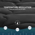 SLEEP ZONE Cooling Mattress Topper, Full Size Quilted Fitted Mattress Pad, Soft Fluffy Down Alternative - Black
