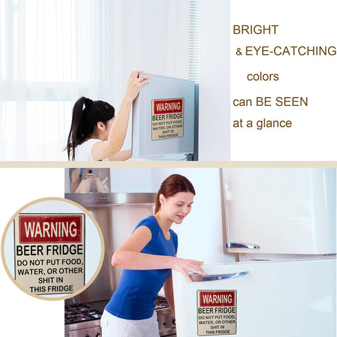 Funny Beer Fridge Stickers Warning Beer Fridge Magnet Hilarious Beer Fridge Warning Sign Beer Stickers Magnet DO NOT Put Food, Water, OR Other Shit in This Fridge for Home Bar Decorations