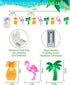 50 25ft Summer 8 LED Hawaiian Beach String Lights Outdoor with Remote, Flamingo Pineapple Palm Tree Fairy Twinkle