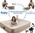 Swimming Air Pump Air Mattress Pump for Inflatables Blow up Pool Raft Bed Boat Toy, Quick-Fill, for Outdoor Camping