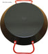 IMUSA USA 10" Carbon Steel Coated Nonstick Paella Pan, Black with Red Handles