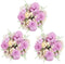 6 Pack Artificial Flowers, Realistic Fake Faux Peony Silk Hydrangea Plastic Carnations Daisy Arrangements for Wedding