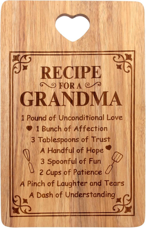 Gifts for Grandma Wooden Cheese Charcuterie Boards Thoughtful Grandmother Mother's Day Birthday Gift to Granny Unique Christmas Decor Kitchen Present for Grandma Wood Cutting Board Nana Xmas Presents