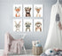 Baccone 8x10x6 Inch Woodland Animal Nursery Wall Art Decor Baby Girl Room Pictures Floral Crown Animal Canvas Wall Art