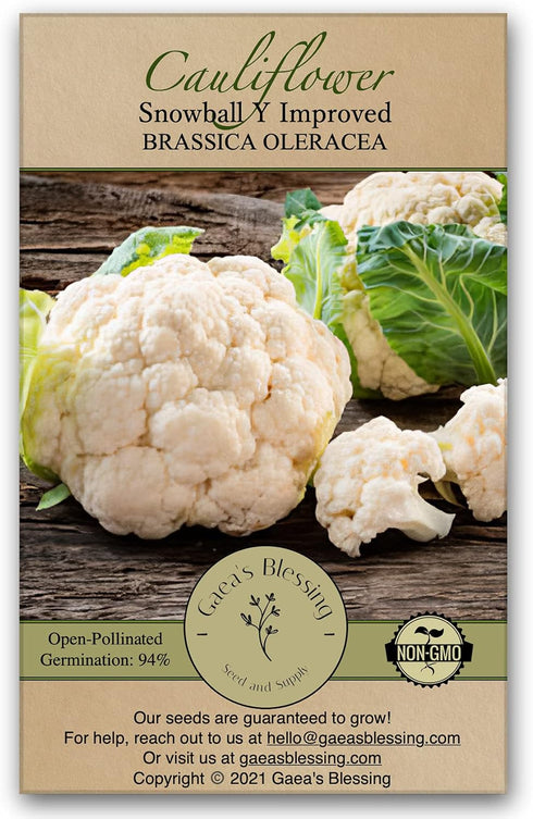 Gaea's Blessing Seeds - Cauliflower Seeds - Snowball Y Improved - Non-GMO