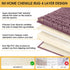 Upgrade 3 Pieces Extra Large Mauve Bathroom Rug Set, Ultra Soft Thick Absorbent Non Slip Chenille Bath Mats