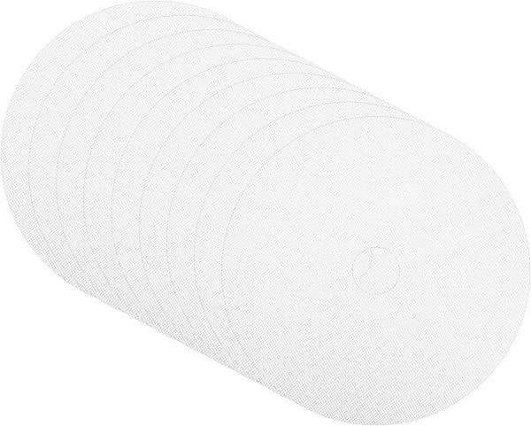 uxcell 13" Round Silicone Dehydrator Sheets, 9 Pcs Non-Stick Reusable Fruit Dryer Mat for Food Dehydrator