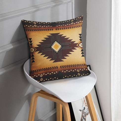 Emvency Throw Pillow Cover, Santa Fe Creams South Western Decorative Pillow Case, Home Decor Square 18 x 18 Inch