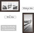 Space Art Deco 7x14 Collage Picture Frame with 3 Openings for Three 4x6 Photos or 7x14 Prints, Dark Brown/Ornate Gold