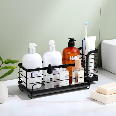 AIDILI Mommy for Scrub Daddy & Sponge Holder, Kitchen Sink Caddy for Soap Dish & Adjustable Dish Brush Holder