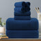 8-Piece Navy Bath Towels Set,2 Oversized Large Bath Towels Sheet,2 Hand Towels
