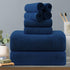 8-Piece Navy Bath Towels Set,2 Oversized Large Bath Towels Sheet,2 Hand Towels