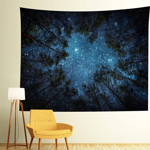 Llamazing Forest Tapestry, Home Decor Landscape Tapestry for Living Room Bedroom Decoration, Magic Tapestry Curtain