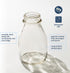 16 Oz 16 Pack 2 kitchentoolz Glass Milk Bottle with Lid - Ounce Short and Wide Glass Milk Container for Refrigerator