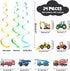 '-24 WERNNSAI Construction Hanging Swirls PCS Construction Party Decorations Construction Zone Party Ceiling Swirls Dump