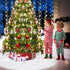 Christmas Tree Plush Skirts, 30 inches White Pure Long Haired Faux Fur Xmas Tree Skirt for Holiday Decorations