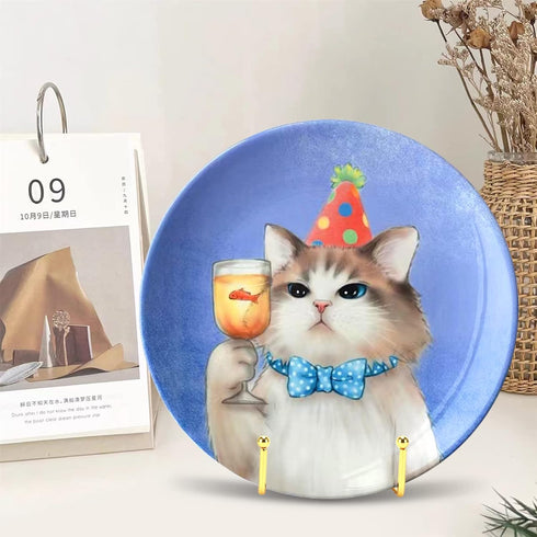 6 Inch Plate Stands for Display, 5 Pack Gold Metal Frame Easel Holder for Pictures and Books