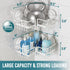 2 Pack, TAILI Corner-adaptive Suction Cup Shower Caddy Stainless Steel Rustproof Corner Shower Shelves, Drill-Free Wall