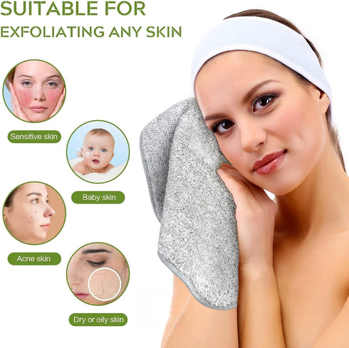 12Inch 12Inch 12 Pack SINLAND Microfiber Face Towels Ultra Soft Facial Washcloths Face Cloth x Grey, Gray
