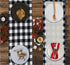 Senneny Christmas Table Runner 14 x 72 Inch, Burlap & Cotton Black White Plaid Reversible Buffalo Check for Holiday