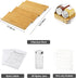 24 Jars,216 Labels,25 4 Drawers,Cabinets,Countertop,11" 15.8" Spice Drawer Organizer with Spice Non-slip Rubber, Bamboo