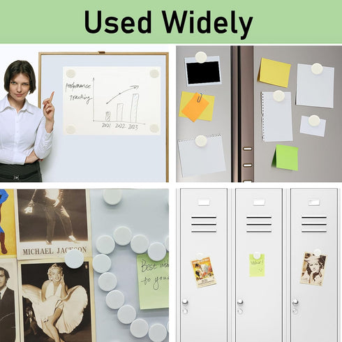 Fridge Magnets, 80pcs Strong Small Refrigerator Magnets for Whiteboard, Heavy Duty Mini Round Magnets for Kitchen Office
