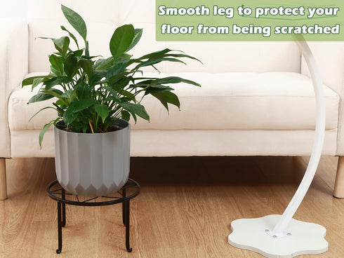 DEELF OUTLET 6-pack 9" Large Metal Plant Stands Indoor Outdoor Rustproof Iron Potted Plant Holder Heavy-duty Round