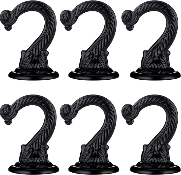 Hotop 6 Pcs Heavy Duty Vintage Style Swag Ceiling Hooks for Hanging Indoor Outdoor Plants, Decor, and Lights (Large,