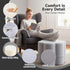 Tiita Floral Pouf Ottoman, Foot Stools Ottoman with Foam Chunk Filling, Puff Foot Rest for Couch, Living Room, Kids