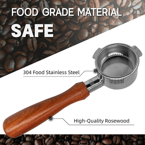NEOUZA 54mm Bottomless Portafilter compatible with Breville BES880, BES878, BES875, BES870, BES840, BES810, BES500,