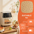 Numola 100 Pcs Air Fryer Liners Disposable Parchment Paper, 9 Inch Perforated Sheets for Baking, Non-Stick Steamer Liner