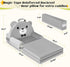 Cozy Kids Sofa Bed with Removable Washable Cover & Magic-Tape Backrest Foldable Toddler Chair, Crystal Velvet Furniture