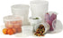 Carlisle FoodService Products 6 Quarts Bain Marie Round Food Storage Container, Plastic, White for Kitchens,