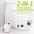 Set IVYROLL Toilet Brush and Plunger Hidden, S-Shaped Toilet Brush Plunger Combo, Perfect for Homes, Apartments