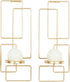 Deco 79 Metal Geometric Tealight 2 Plate Wall Sconce, Set of 2,