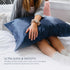 Tafts Pillow Cases - 22mm 100% Pure Mulberry 6A Silk Pillowcase with Zipper Closure (Navy Blue, Queen 20x30 1pc)