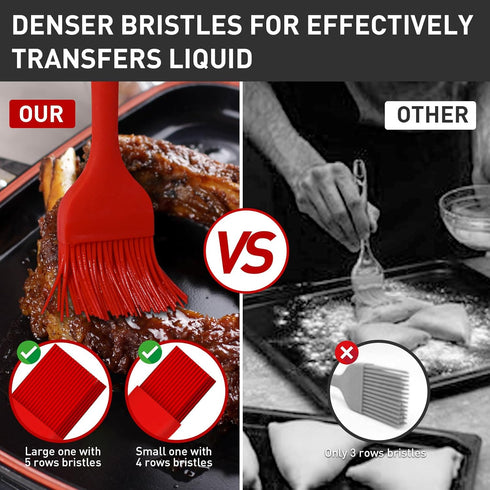 Pastry Brush-Begonia Silicone Basting Brush for Cooking - 2pcs 10+8 in Heat Resistant Food Brushes